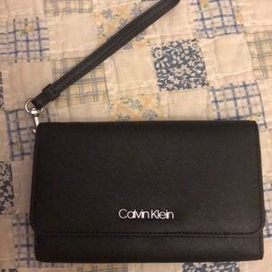 Calvin Klein Black Wristlet Clutch